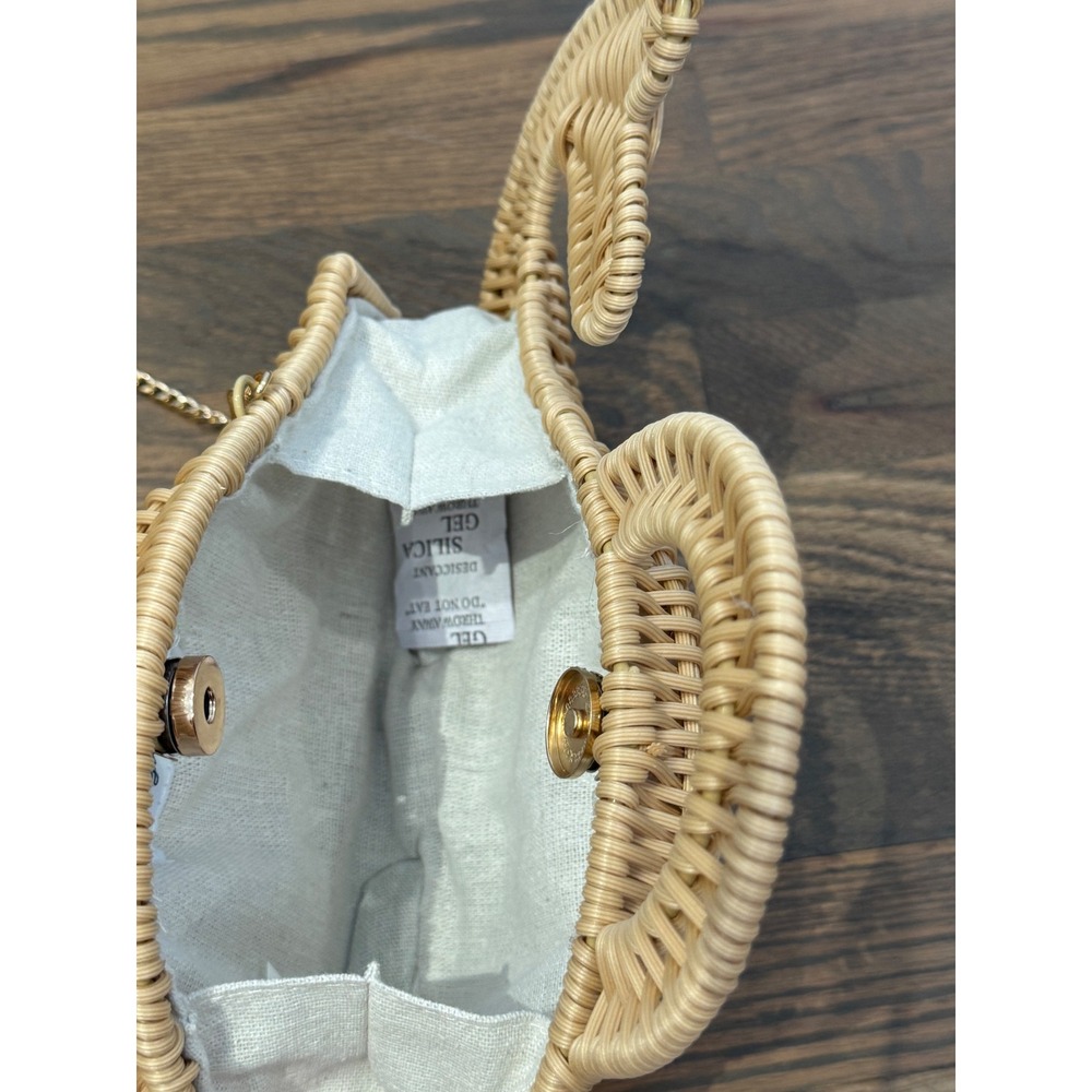 Tommy Bahama Whale Wicker Crossbody Bag Natural Wicker Pearl Eye WW0008 NEW - Picture 8 of 8
